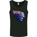 Curled New Zealand Flag Zealander Kiwi Day Mens Vest Tank Top Black