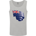 Curled New Zealand Flag Zealander Kiwi Day Mens Vest Tank Top Sports Grey