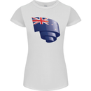 Curled New Zealand Flag Zealander Kiwi Day Womens Petite Cut T-Shirt White