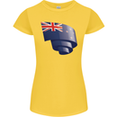 Curled New Zealand Flag Zealander Kiwi Day Womens Petite Cut T-Shirt Yellow