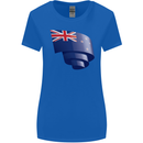Curled New Zealand Flag Zealander Kiwi Day Womens Wider Cut T-Shirt Royal Blue