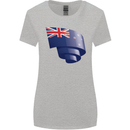 Curled New Zealand Flag Zealander Kiwi Day Womens Wider Cut T-Shirt Sports Grey