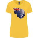 Curled New Zealand Flag Zealander Kiwi Day Womens Wider Cut T-Shirt Yellow