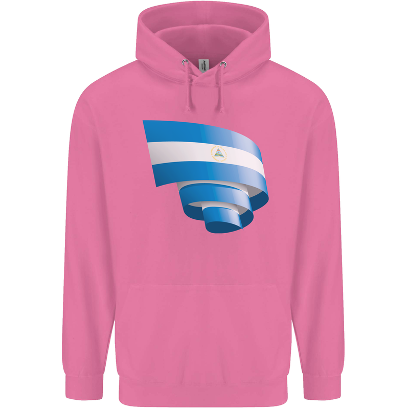 Curled Nicaragua Flag Nicaraguan Day Football Childrens Kids Hoodie Azalea