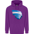 Curled Nicaragua Flag Nicaraguan Day Football Childrens Kids Hoodie Purple