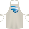 Curled Nicaragua Flag Nicaraguan Day Football Cotton Apron 100% Organic Natural