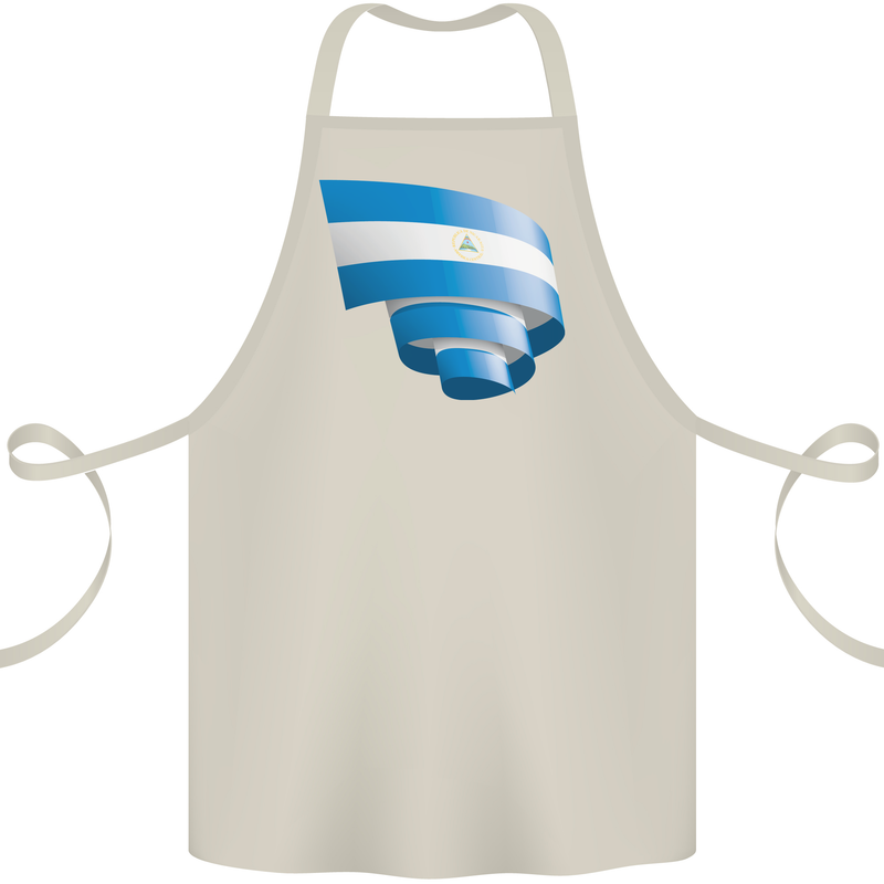 Curled Nicaragua Flag Nicaraguan Day Football Cotton Apron 100% Organic Natural