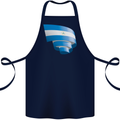 Curled Nicaragua Flag Nicaraguan Day Football Cotton Apron 100% Organic Navy Blue