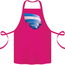 Curled Nicaragua Flag Nicaraguan Day Football Cotton Apron 100% Organic Pink