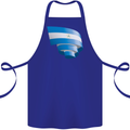 Curled Nicaragua Flag Nicaraguan Day Football Cotton Apron 100% Organic Royal Blue