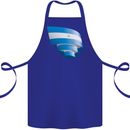 Curled Nicaragua Flag Nicaraguan Day Football Cotton Apron 100% Organic Royal Blue