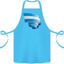 Curled Nicaragua Flag Nicaraguan Day Football Cotton Apron 100% Organic Turquoise