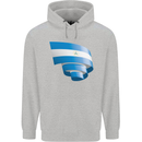 Curled Nicaragua Flag Nicaraguan Day Football Mens 80% Cotton Hoodie Sports Grey