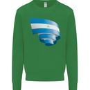 Curled Nicaragua Flag Nicaraguan Day Football Mens Sweatshirt Jumper Irish Green
