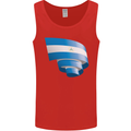 Curled Nicaragua Flag Nicaraguan Day Football Mens Vest Tank Top Red