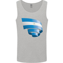 Curled Nicaragua Flag Nicaraguan Day Football Mens Vest Tank Top Sports Grey