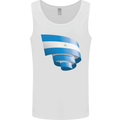 Curled Nicaragua Flag Nicaraguan Day Football Mens Vest Tank Top White