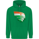 Curled Niger Flag Nigerien Day Football Childrens Kids Hoodie Irish Green