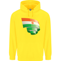 Curled Niger Flag Nigerien Day Football Childrens Kids Hoodie Yellow
