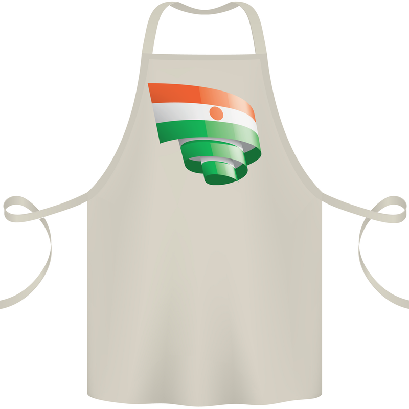 Curled Niger Flag Nigerien Day Football Cotton Apron 100% Organic Natural