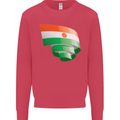Curled Niger Flag Nigerien Day Football Kids Sweatshirt Jumper Heliconia