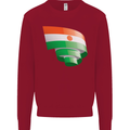 Curled Niger Flag Nigerien Day Football Kids Sweatshirt Jumper Red