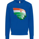 Curled Niger Flag Nigerien Day Football Kids Sweatshirt Jumper Royal Blue