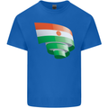 Curled Niger Flag Nigerien Day Football Kids T-Shirt Childrens Royal Blue