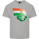 Curled Niger Flag Nigerien Day Football Kids T-Shirt Childrens Sports Grey