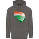 Curled Niger Flag Nigerien Day Football Mens 80% Cotton Hoodie Charcoal