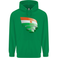 Curled Niger Flag Nigerien Day Football Mens 80% Cotton Hoodie Irish Green