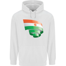 Curled Niger Flag Nigerien Day Football Mens 80% Cotton Hoodie White