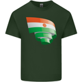 Curled Niger Flag Nigerien Day Football Mens Cotton T-Shirt Tee Top Forest Green