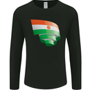 Curled Niger Flag Nigerien Day Football Mens Long Sleeve T-Shirt Black