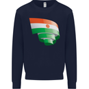 Curled Niger Flag Nigerien Day Football Mens Sweatshirt Jumper Navy Blue