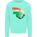 Curled Niger Flag Nigerien Day Football Mens Sweatshirt Jumper Peppermint