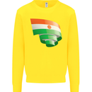 Curled Niger Flag Nigerien Day Football Mens Sweatshirt Jumper Yellow