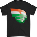 Curled Niger Flag Nigerien Day Football Mens T-Shirt 100% Cotton Black