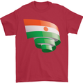 Curled Niger Flag Nigerien Day Football Mens T-Shirt 100% Cotton Red