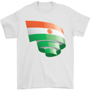 Curled Niger Flag Nigerien Day Football Mens T-Shirt 100% Cotton White