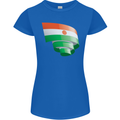 Curled Niger Flag Nigerien Day Football Womens Petite Cut T-Shirt Royal Blue
