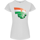 Curled Niger Flag Nigerien Day Football Womens Petite Cut T-Shirt White