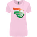 Curled Niger Flag Nigerien Day Football Womens Wider Cut T-Shirt Light Pink