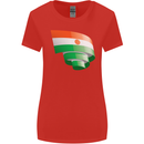 Curled Niger Flag Nigerien Day Football Womens Wider Cut T-Shirt Red