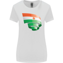 Curled Niger Flag Nigerien Day Football Womens Wider Cut T-Shirt White