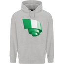 Curled Nigeria Flag Nigerian Day Football Childrens Kids Hoodie Sports Grey