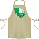 Curled Nigeria Flag Nigerian Day Football Cotton Apron 100% Organic Khaki