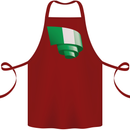Curled Nigeria Flag Nigerian Day Football Cotton Apron 100% Organic Maroon