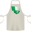 Curled Nigeria Flag Nigerian Day Football Cotton Apron 100% Organic Natural