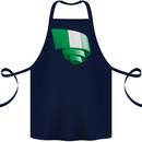 Curled Nigeria Flag Nigerian Day Football Cotton Apron 100% Organic Navy Blue